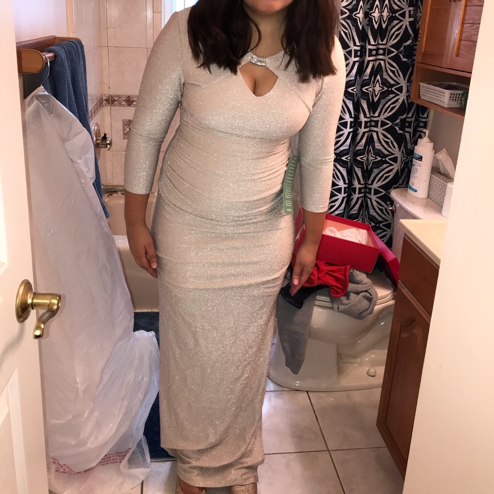 Size 6 Blu Sage champagne colored dress